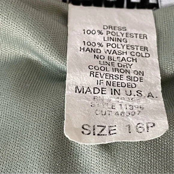 R&M Richards Vintage One Piece Dress Sz 16 Petite - Picture 5 of 11